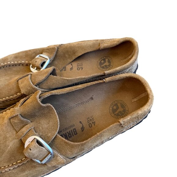 Birkenstock Buckley Tan Slip-On Backless Shoes Closed Toe Size 40 9 Women's - Picture 13 of 15